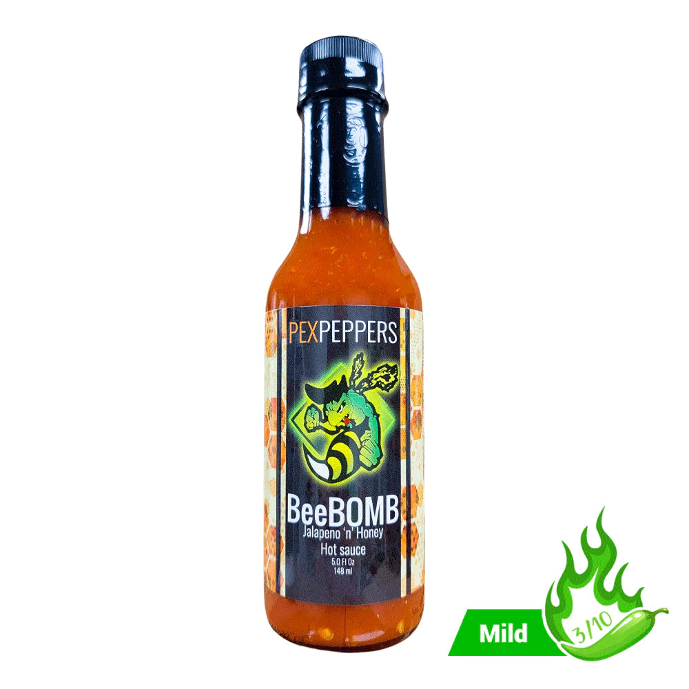 PexPeppers - BeeBOMB RED Jalapeno Sauce 5oz