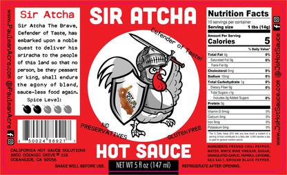 California Hot Sauce Solutions - Collaboration - "Sir Atcha" 5oz